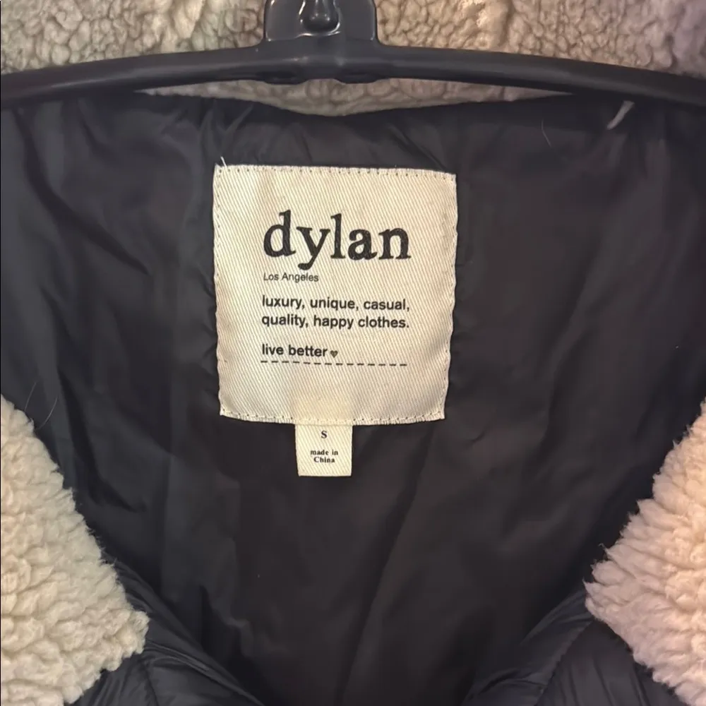 Dylan Black Vest with Cream Plush Collar small fits most sizes - Image 2