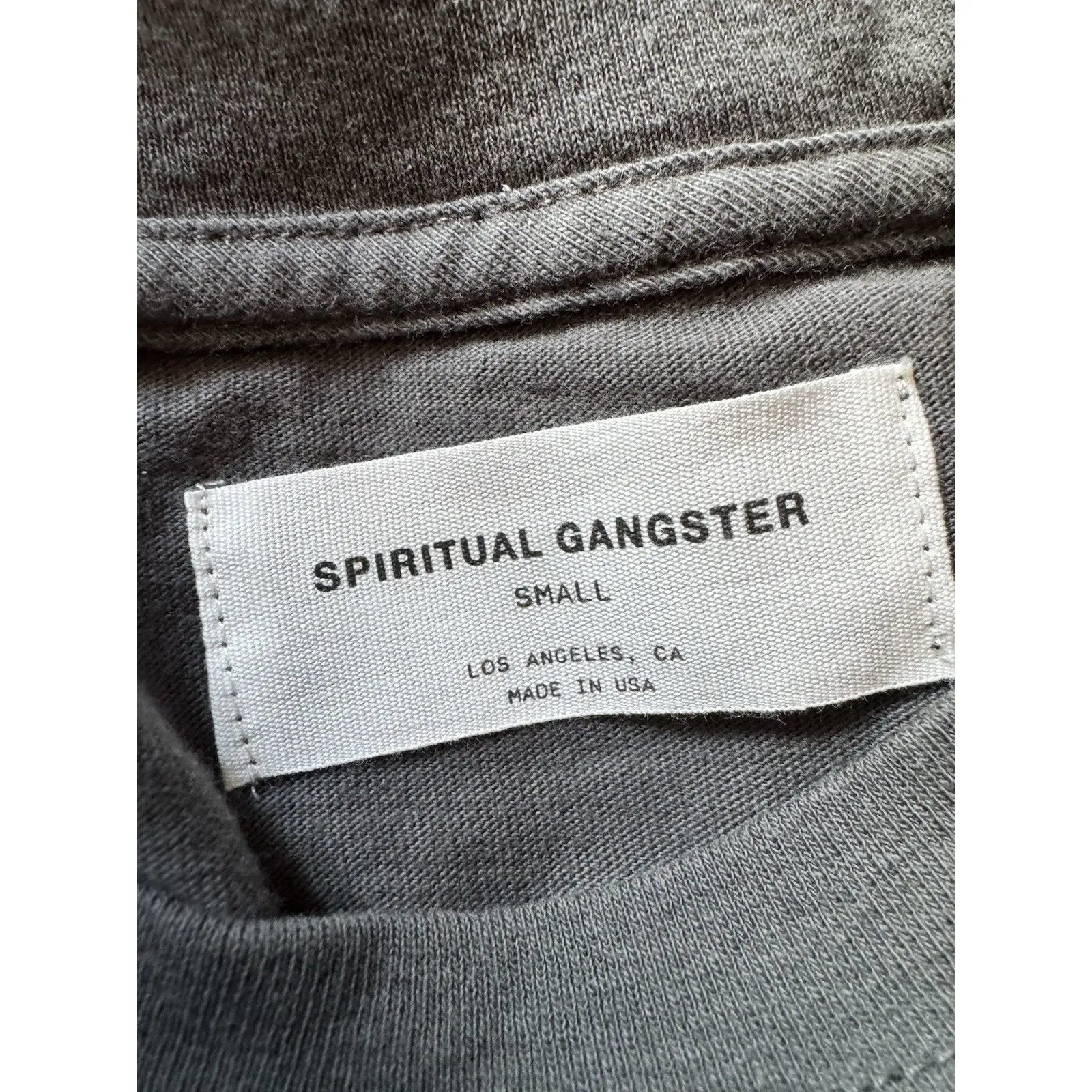 NWT Spiritual Gangster Micro Motel Boyfriend Tee Gray Women’s Size Small - Image 7