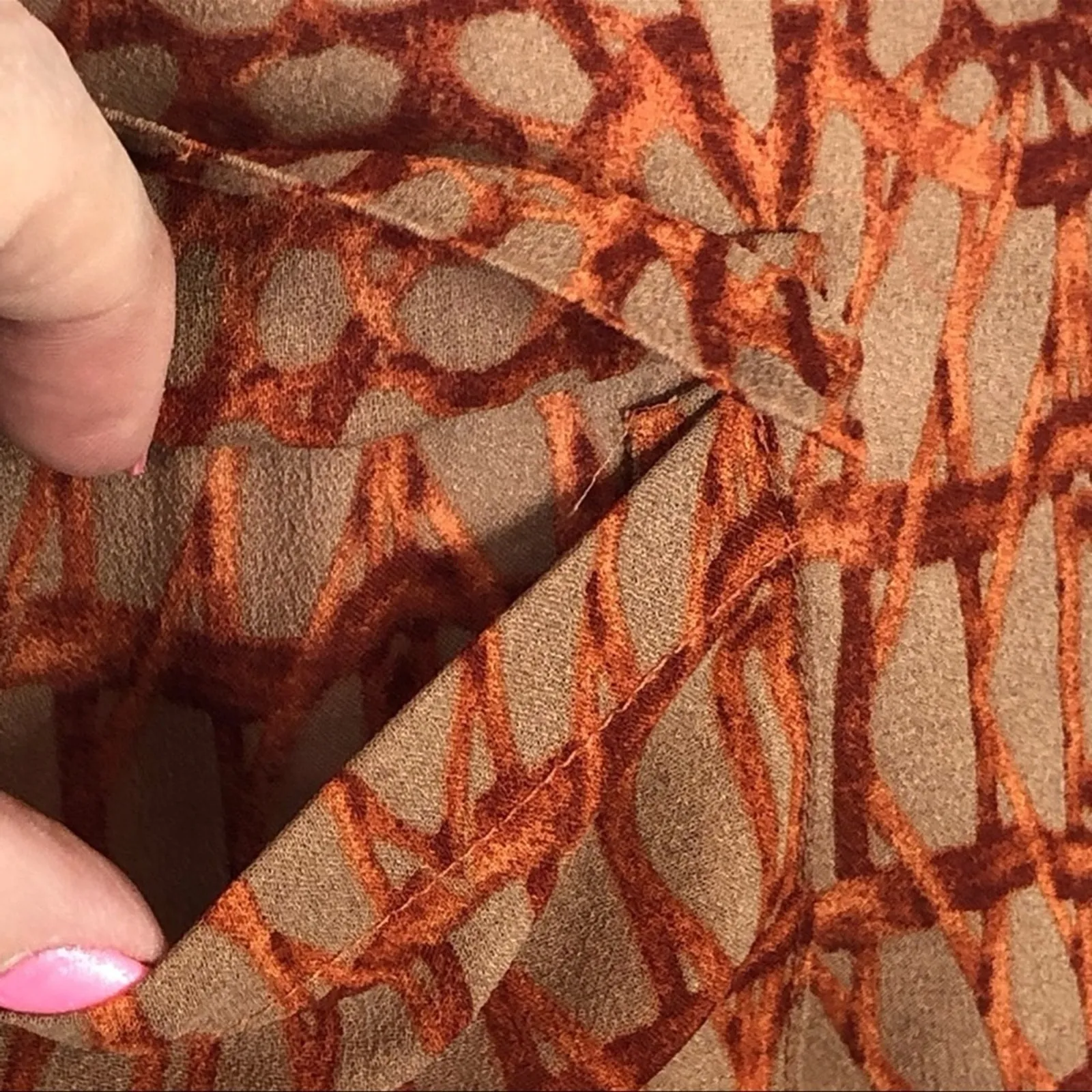 Bar III Copper & Tan Mini Dress Medium Racerback Tie Waist Summer Beach Dress - Image 9