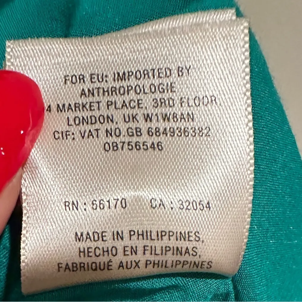 NEW ANTHROPOLOGIE MOULINETTE SOEURS EMERALD GREEN GINA DRESS 0 - Image 12