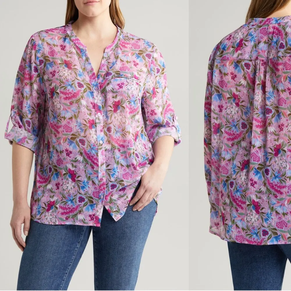 Jasmine Roll Sleeve Top - Image 3