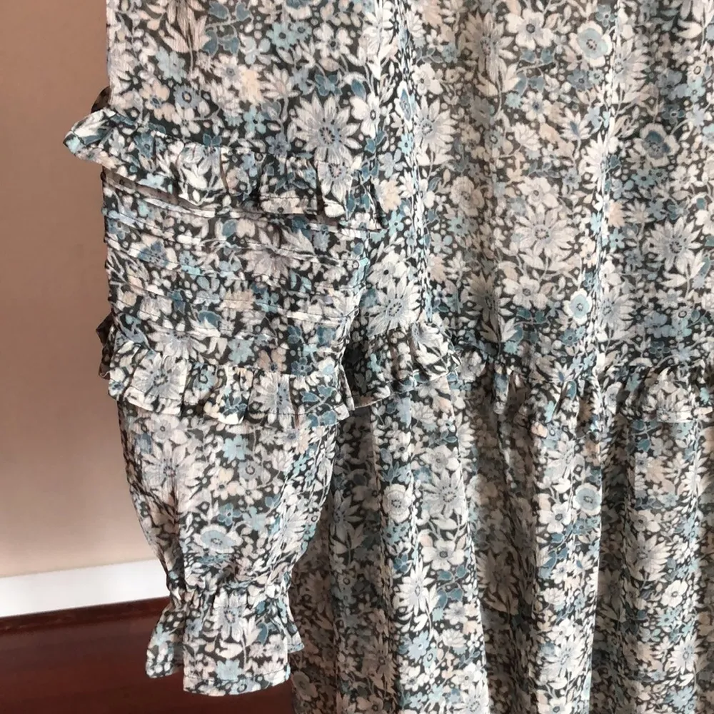 American eagle size large long sleeve floral semi sheer dress - Image 2