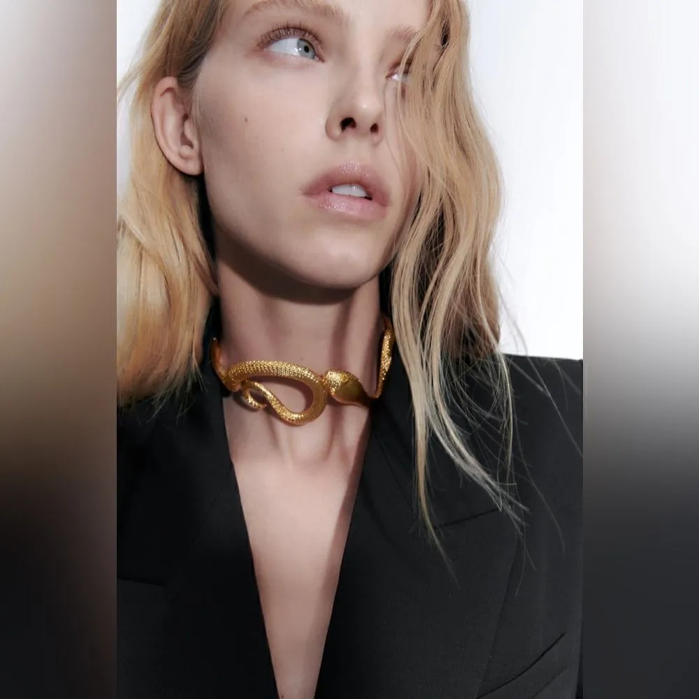 New! Zara Snake Choker Golden - Image 2