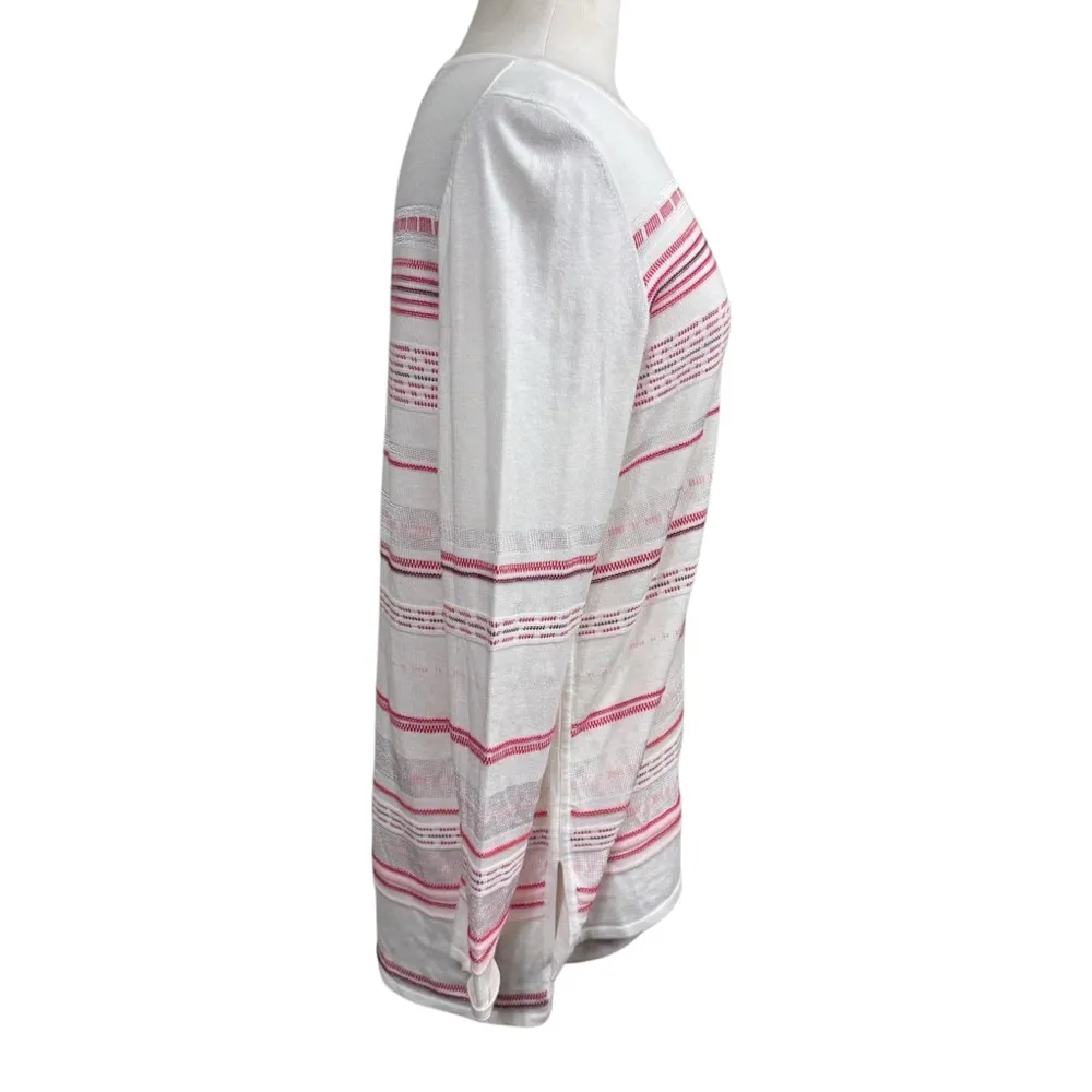 Women's etcetera Blouse, Size L, White & Pink - Image 3