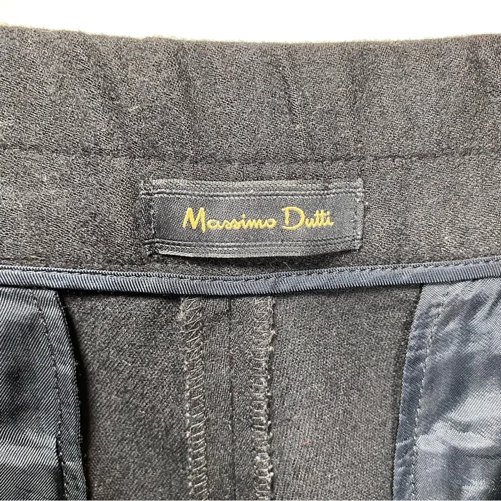 Massimo Dutti | High-Rise Straight Leg Business Casual Trouser Pants Black Sz 4 - Image 3