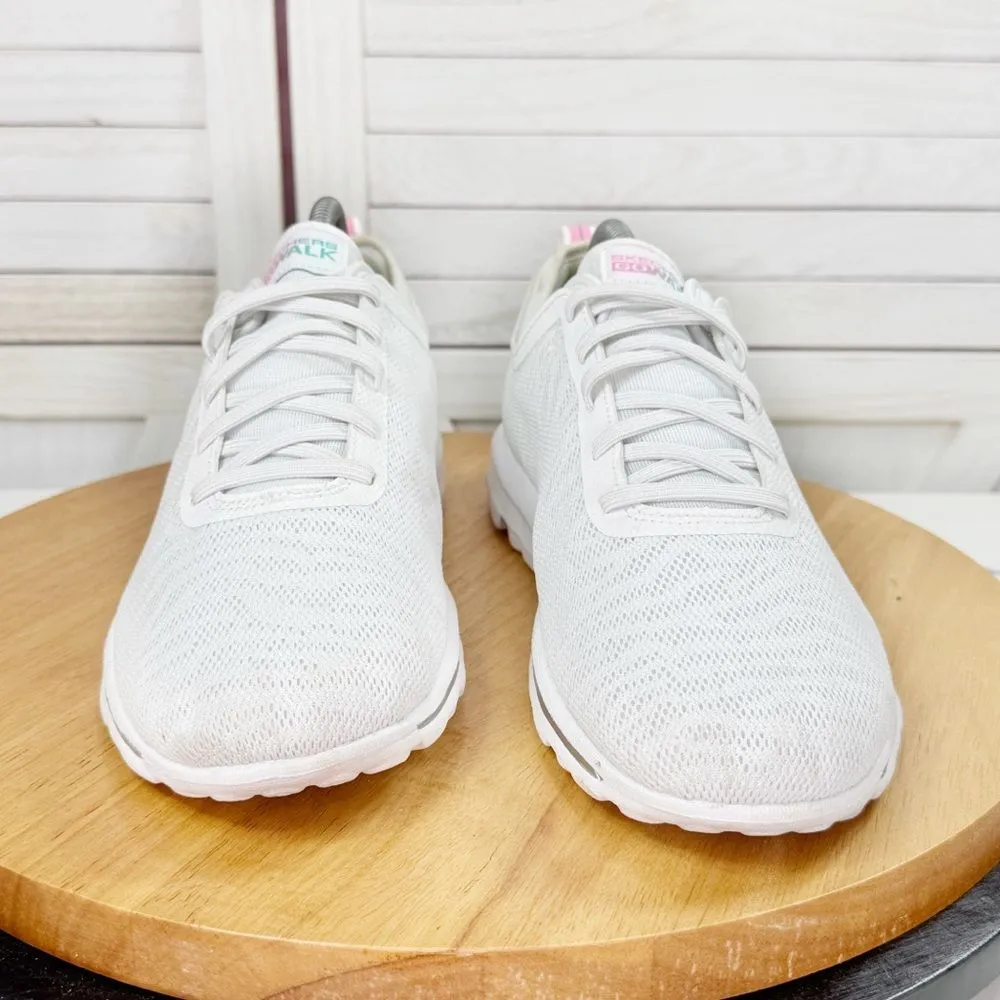 Skechers Go Walk‎ Mesh Slip On Sneakers White Zebra Pink Womens 11 SN124779 - Image 2