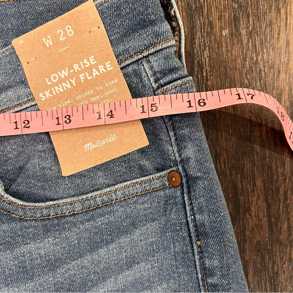 Madewell Light Blue Jeans NWT - Low Rise Skinny Flare Size 28 -$138.00 Retail - Image 7