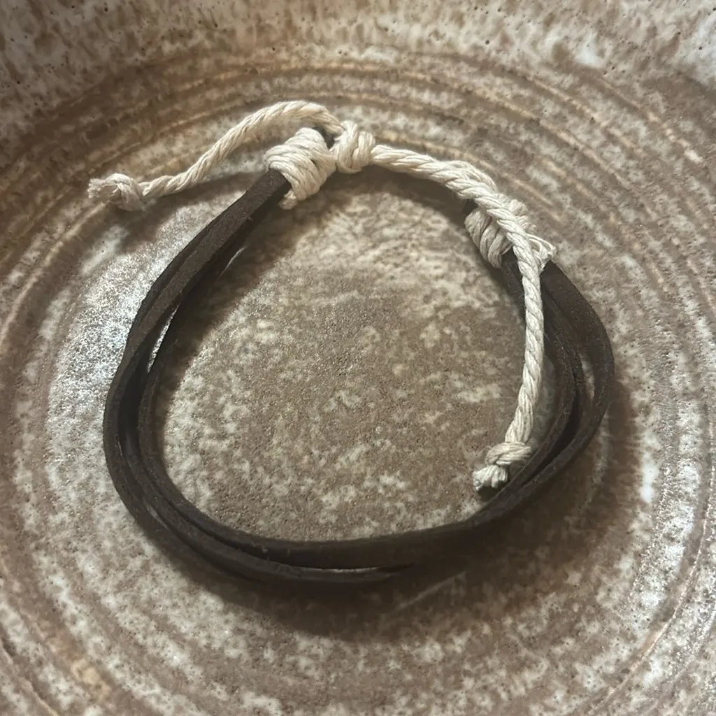 NWT Brown Leather Strap Bracelet - Image 3