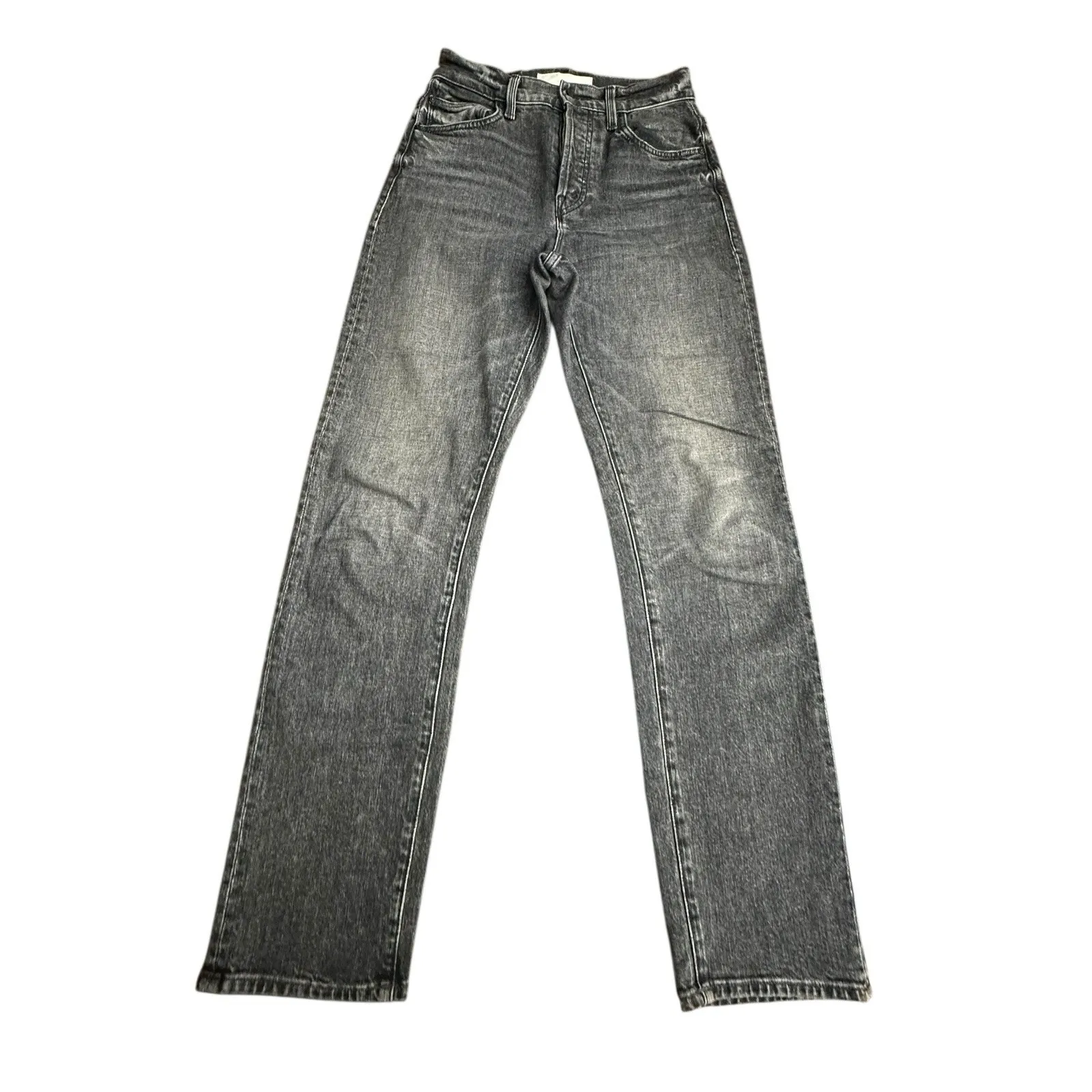 MOTHER Jeans Size 24 Superior High Waisted Hiker Hover Washed Black #T3 - Image 4