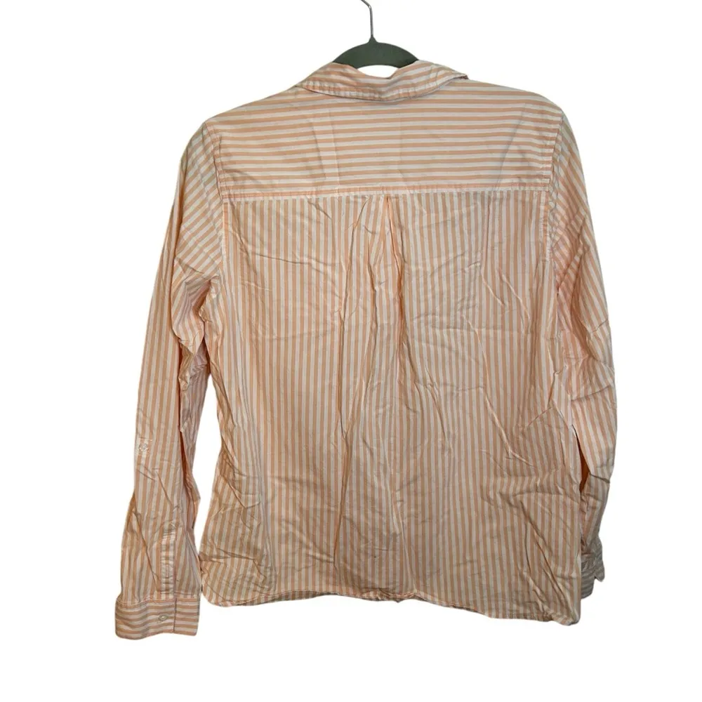 Croft & Barrow Peach Striped Preppy Button Down Shirt - Image 2