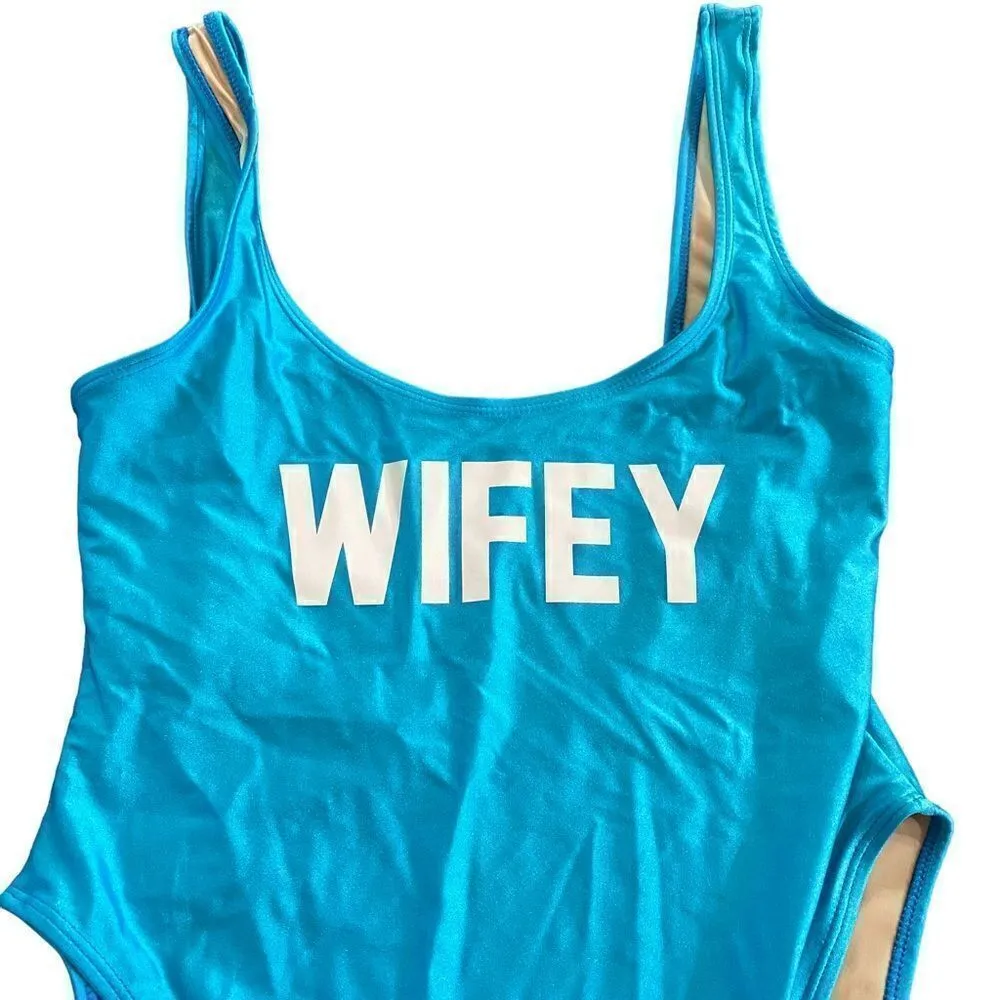 Ravesuits Wifey Blue M/L Swimsuit High Hip Blue Size M - Image 2