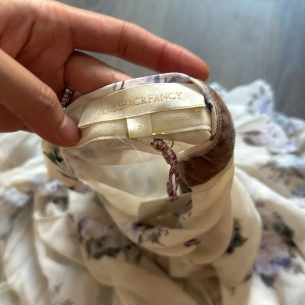 NWT Loveshackfancy alex silk midi skirt in monaco lilac - Image 9