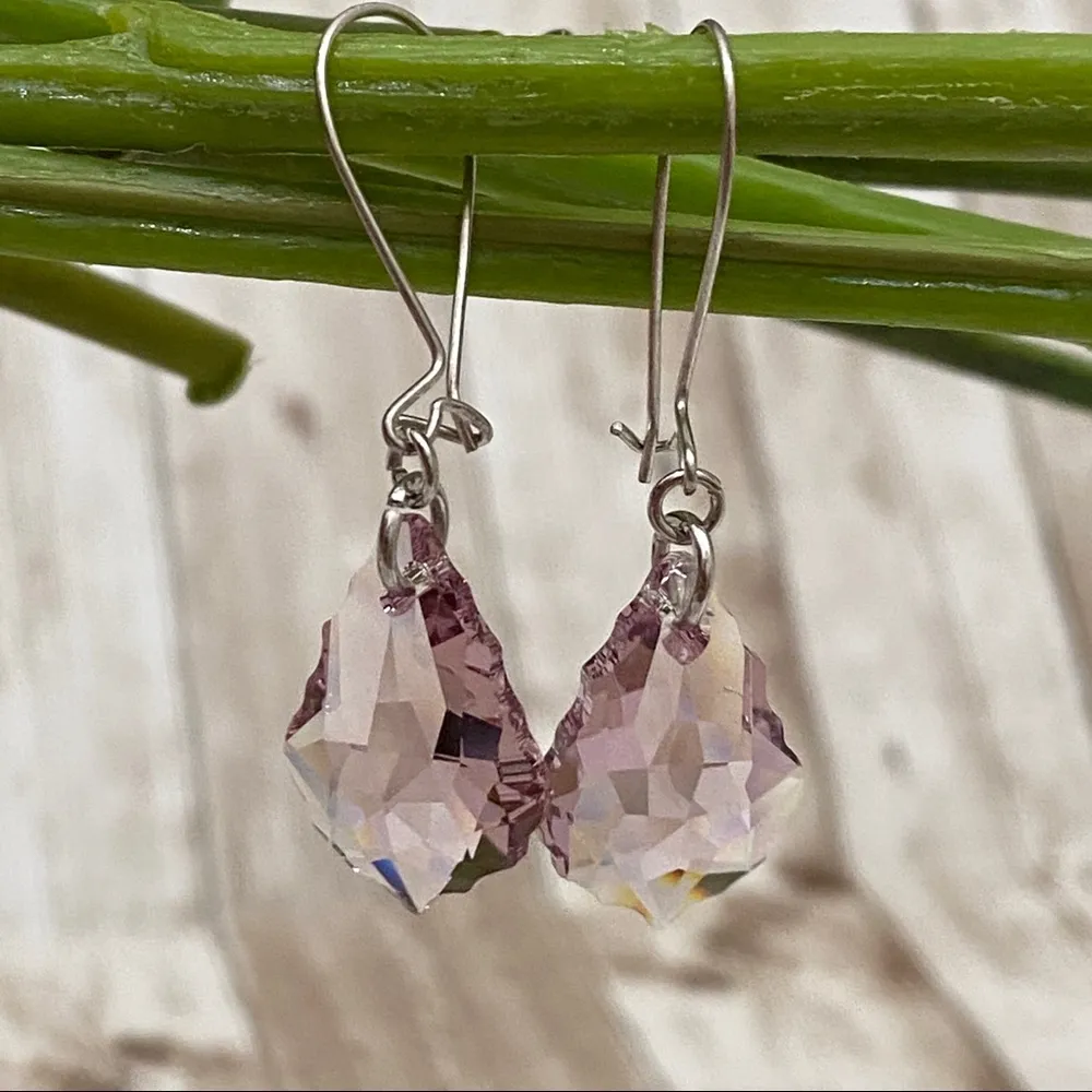 Crystallized Swarovski Elements Amethyst Earrings - Image 12