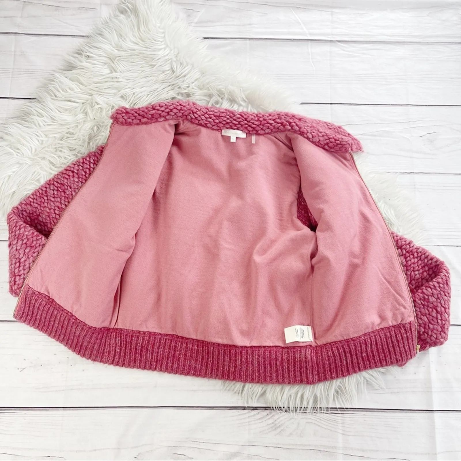 🆕 Loveshackfancy Almeria Sweater‎ Jacket Love Shack Fancy in Pink Size XS - Image 7