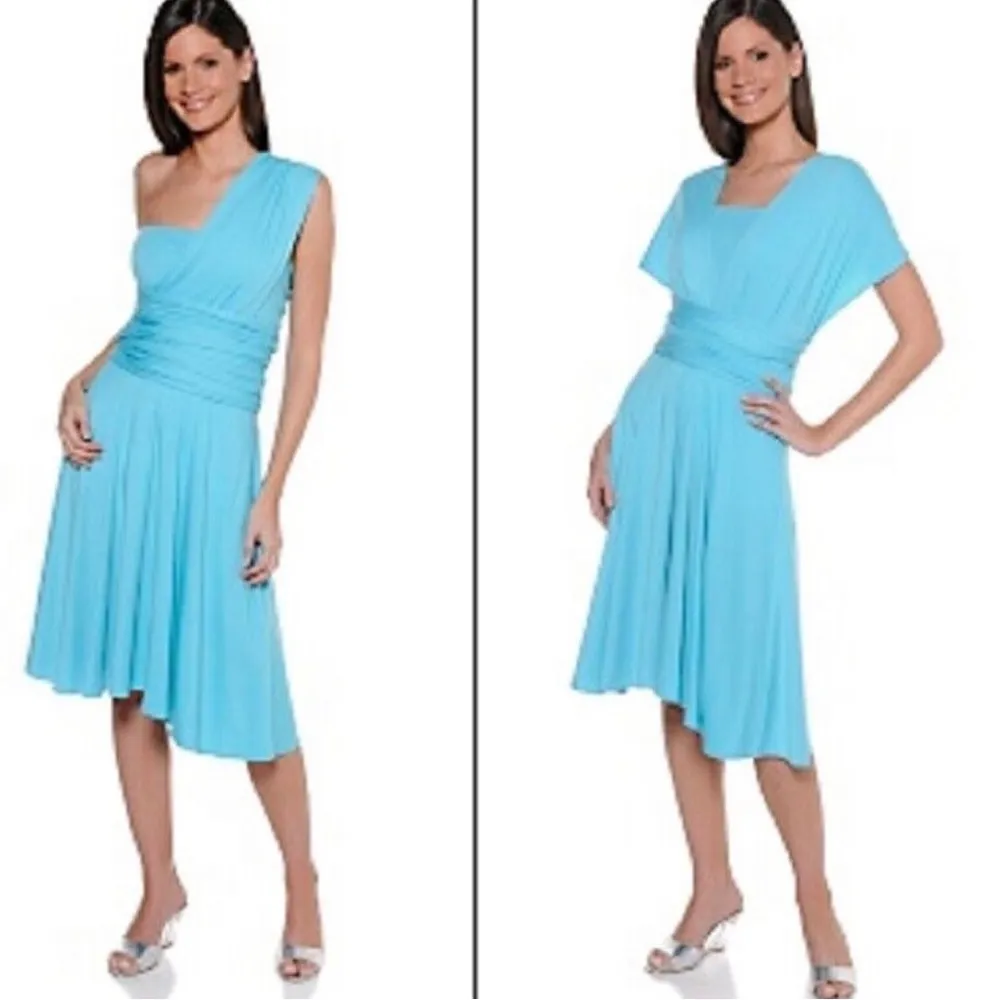 Hot in Hollywood icon convertible dress, teal size large Blue - Image 2