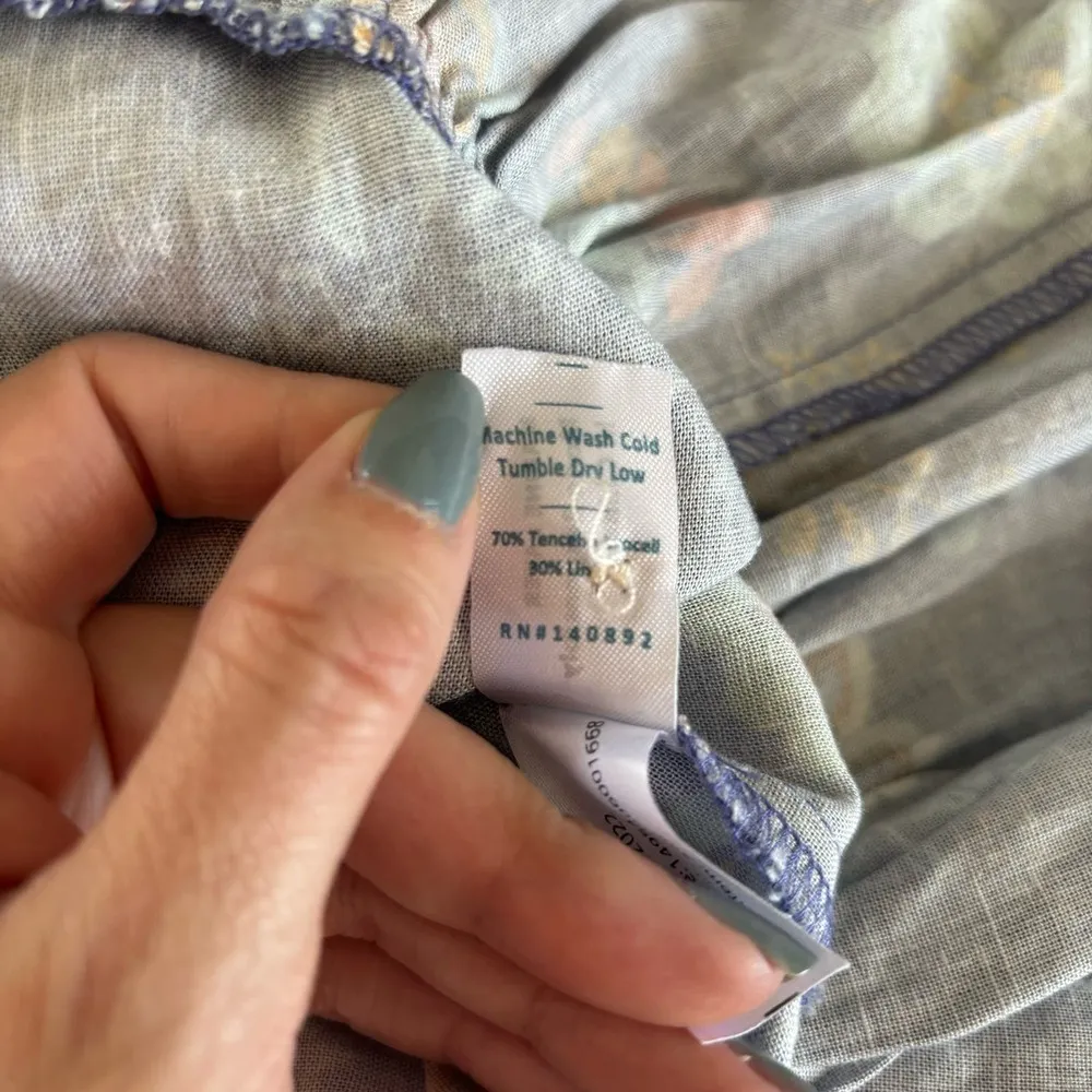 Marine Layer Laney Linen Blend Blue Mini Dress in
Marlin Hibiscus Floral Small - Image 9