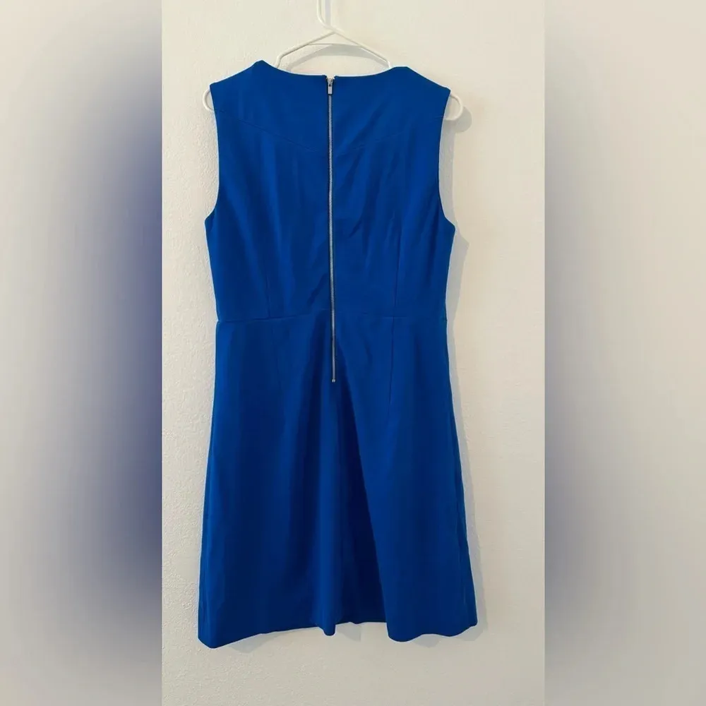 Diane von Furstenberg Carrie Dress Cobalt Blue Luxe Career Office Size 14 - Image 2