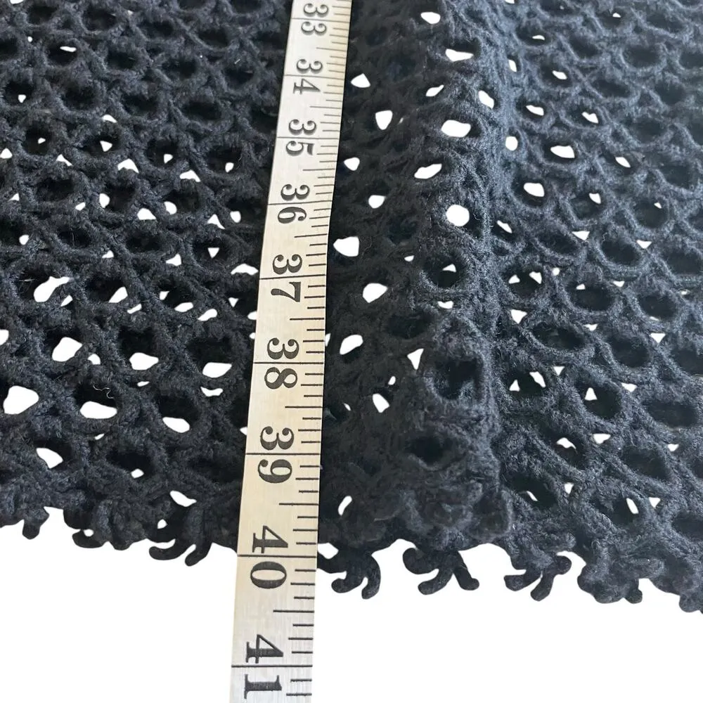 Moschino Cheap & Chic 90s Black Sheer Crochet Sleeveless Scoop Neck A - Image 8