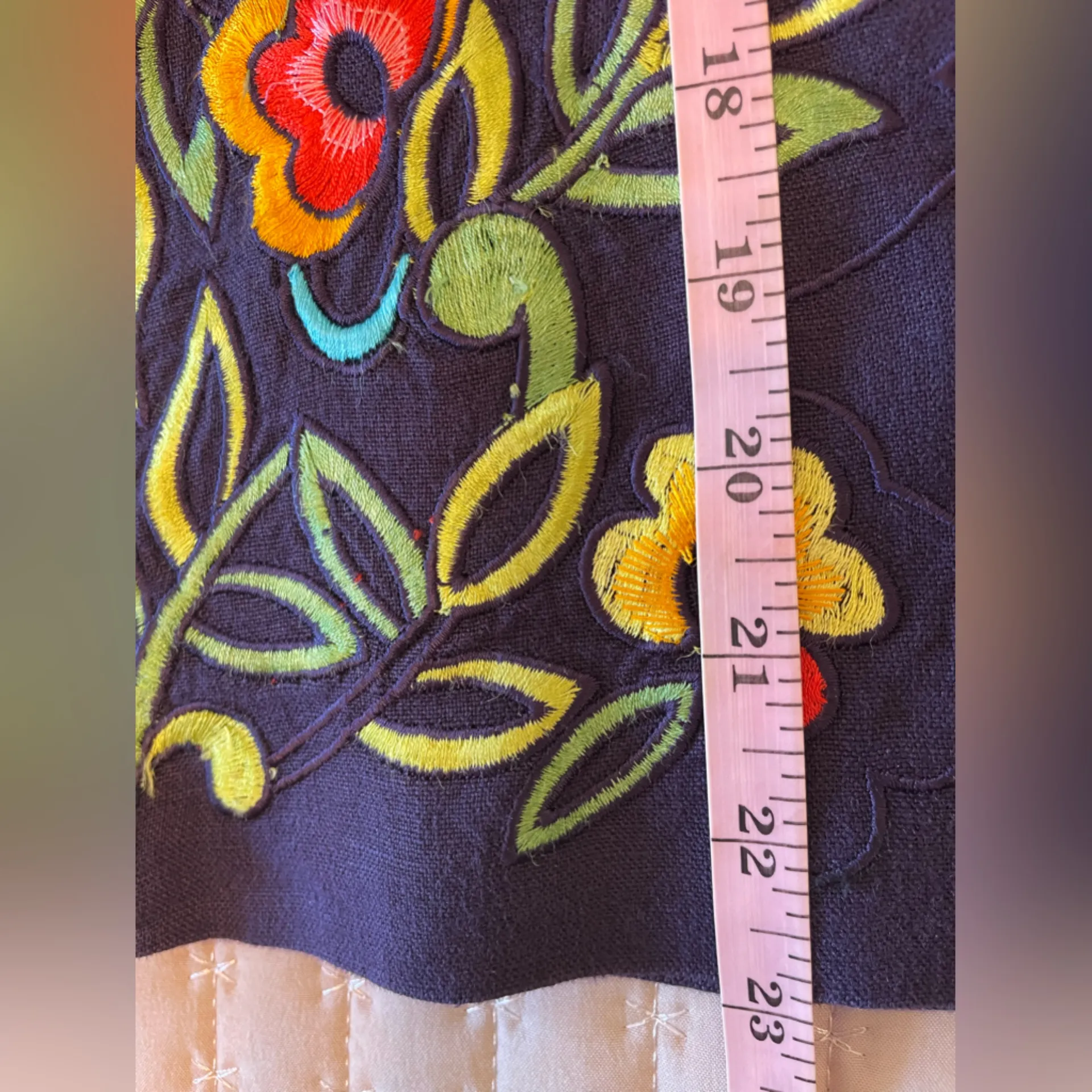 Anthropologie Moulinette Soers Womens Embroidered Floral Pencil Skirt Size‎ 6 - Image 7