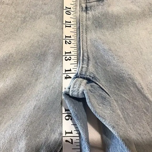 ANA Womens 22W Plus Size Highest‎ Rise Dad Jeans Light Wash Distressed Denim - Image 8