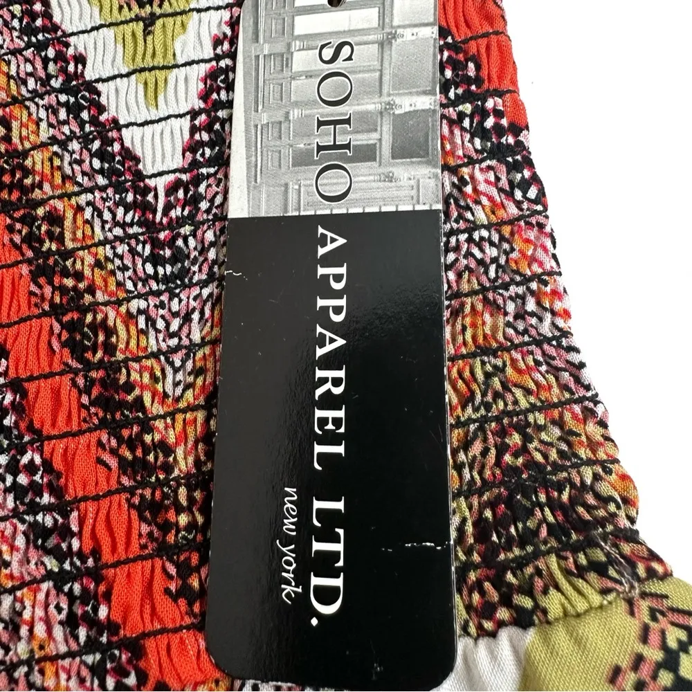 NWT Soho Apparel Multicolor Chevron Print Maxi Dress Elasticized Bodice - Image 3