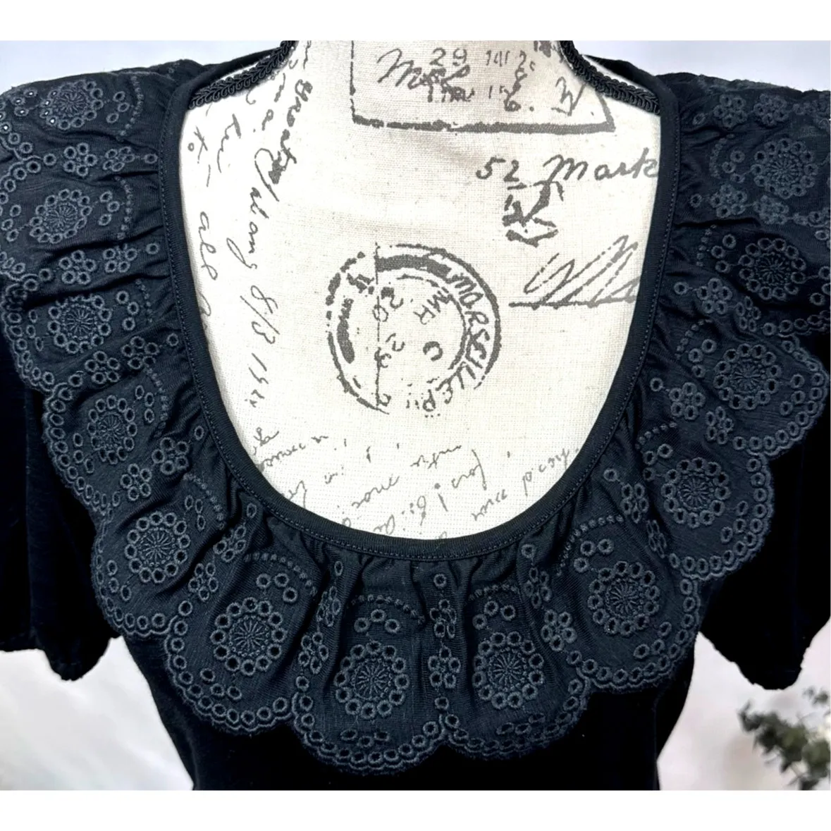 Boden Lace Detail Tie Waist Maxi Dress Black size 6 - Image 11