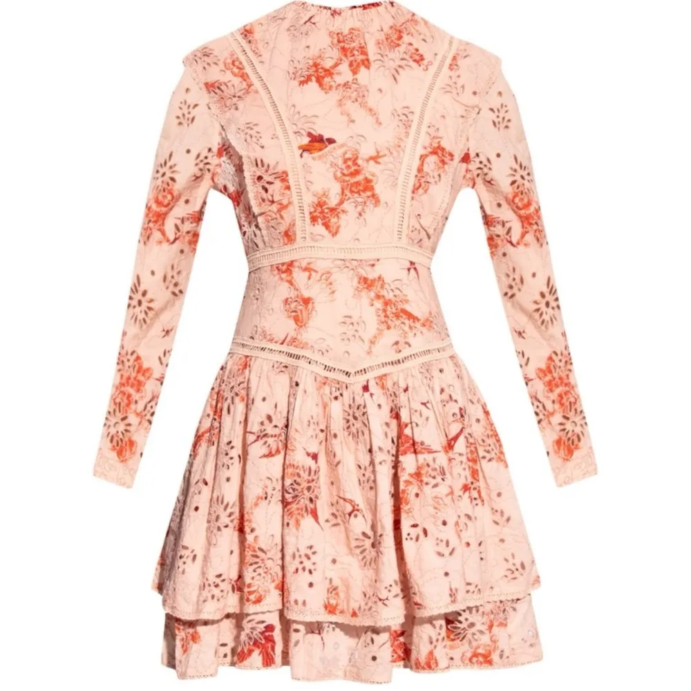 ALLSAINTS Victorian Aislyn Salvation Broderie Dress Size 8 Printed Floral Bird - Image 4