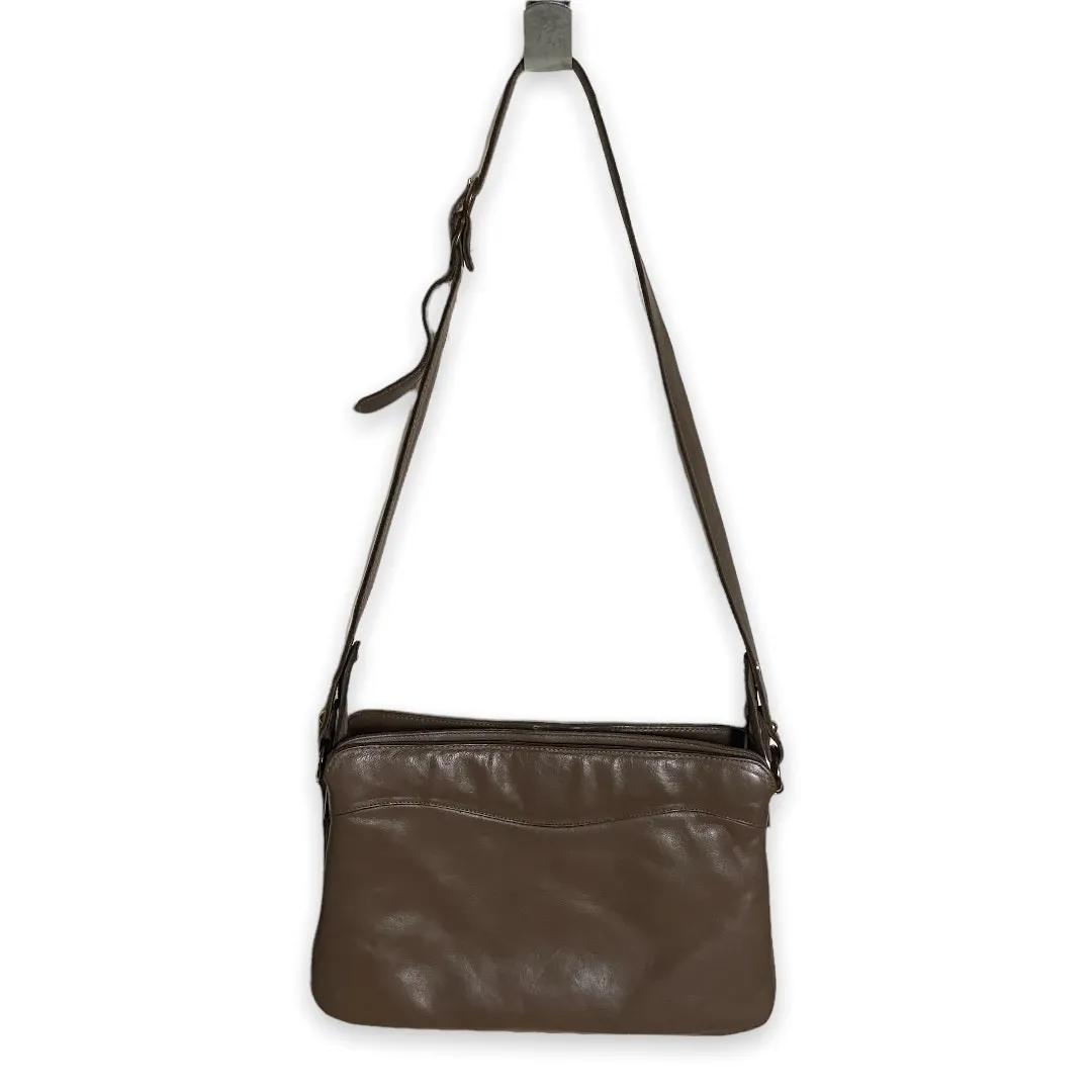 Etienne Aigner Taupe Brown Shoulder Bag Accordian Purse Lots of Pockets‎ - Image 8