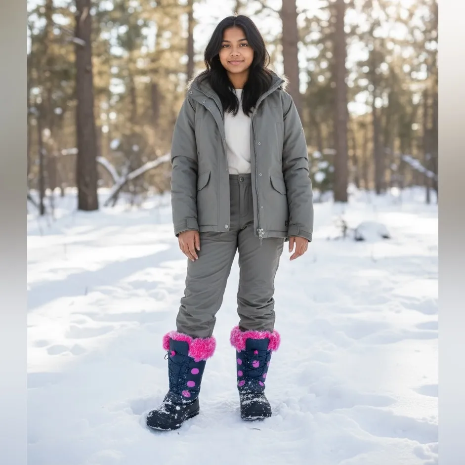 Kamik Black and Pink Combat Boots - Image 10