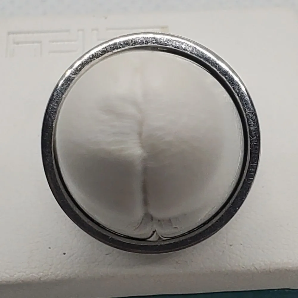 Spikes Stainless Steel Silver Colored Cross Ring 9 Silver - Image 4