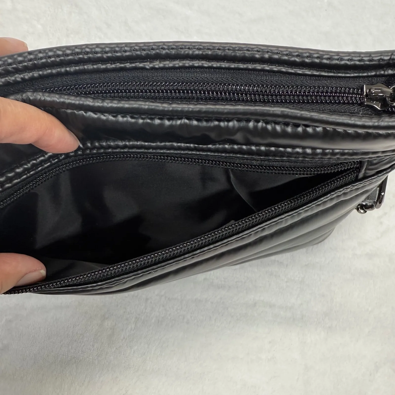 Think Royln Bum Bag‎ Crossbody Quilted Belt Bag Nylon Black NEW READ - Image 9