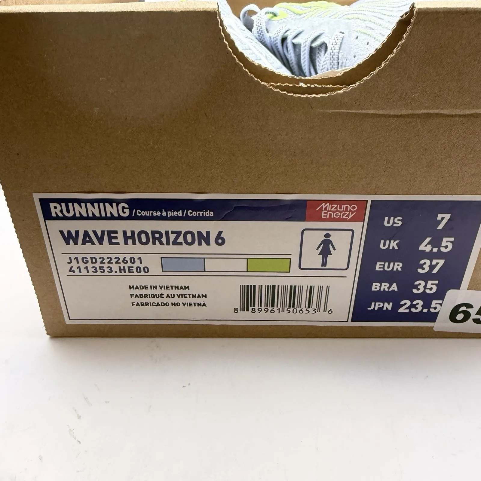 Mizuno Wave Horizon 6 Womens 7 Running Shoes Blue Support Cushioned Run Trainers - Image 11