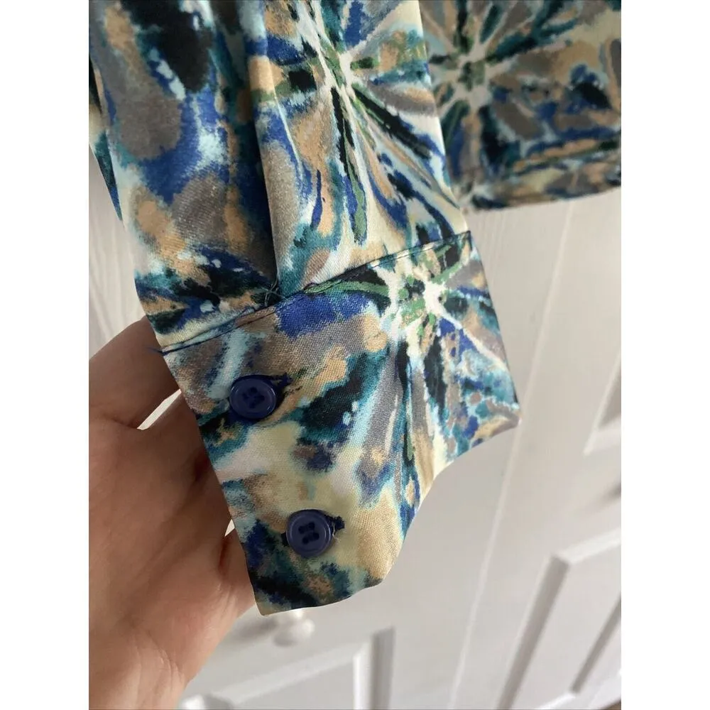 Bailey‎ 44 Women's Wrap Blouse Floral Size Medium Retro Career - Image 5