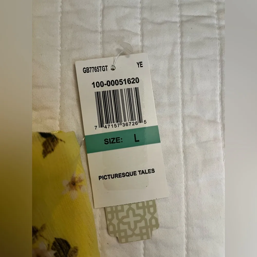 Gianni Bini Picturesque Tales Yellow Chiffon A-line Floral Dress - Image 3