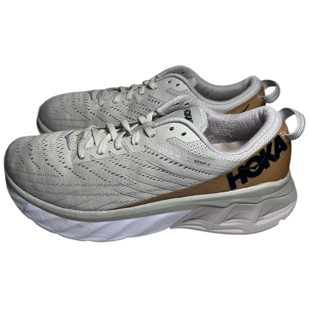 Hoka One Womens Size 10.5 Nimbus Cloud Lunar Rock Arahi 4 Running Shoes Sneakers - Image 5