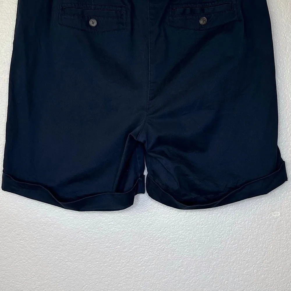 J. Jill Navy Blue Cotton Blend Live-In Chino Women’s Shorts - Image 8