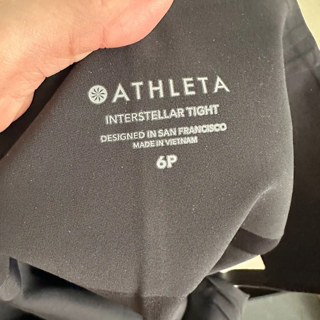 Athleta Women’s 6 Petite Interstellar Tight Black White - Image 4