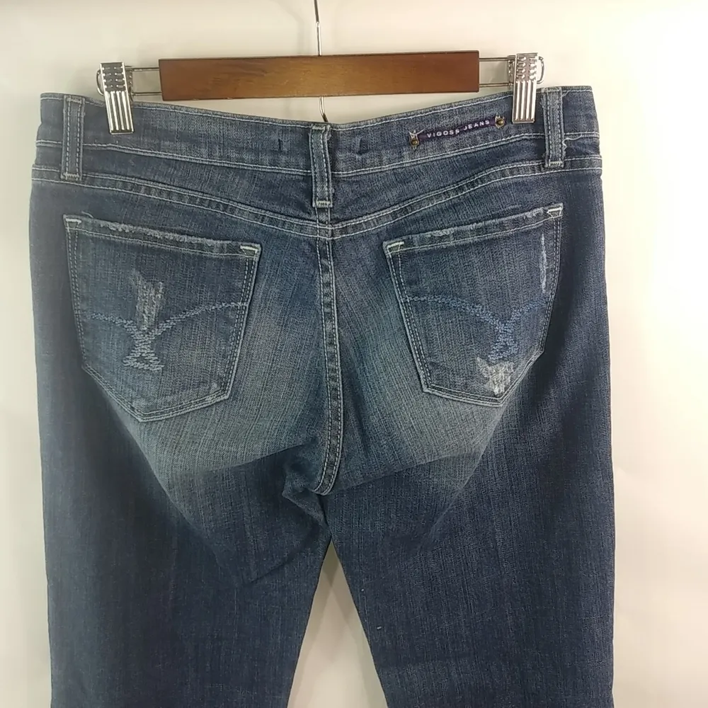 Vigoss London Boot 7 Distressed Dark Wash Jeans - Image 8