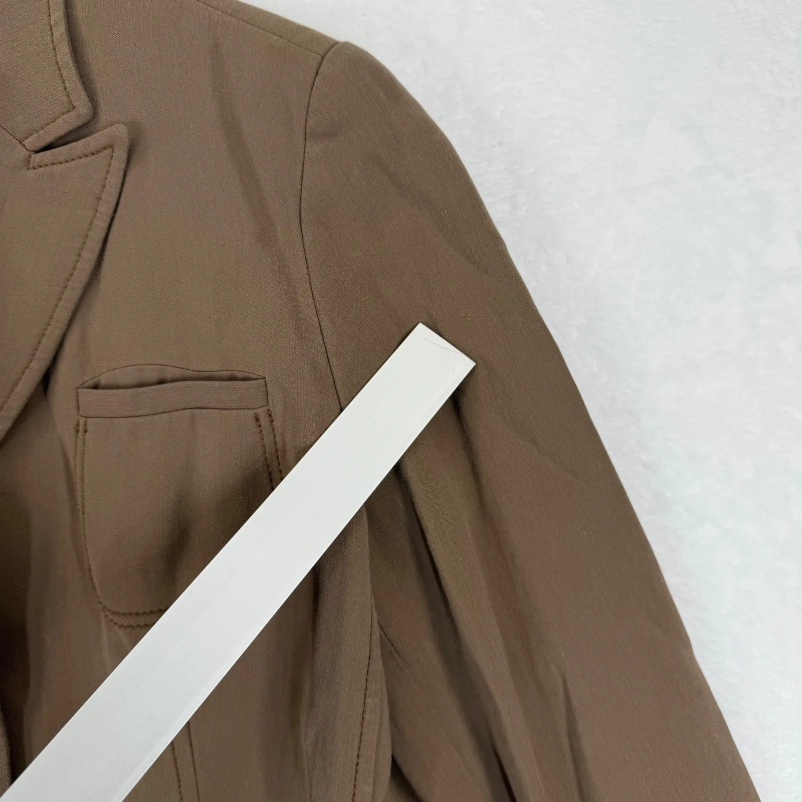 Talbots Collection Petites Brown Blazer Jacket Women's Sz 10 Made in Italy READ - Image 2