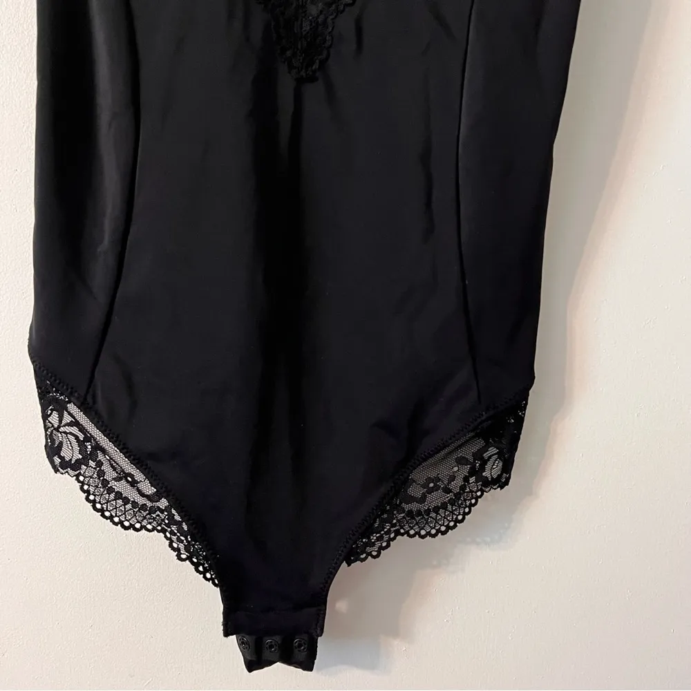 New Look Black Sexy Lingerie Bodysuit Lace Sheer Large UK 16 - Image 2