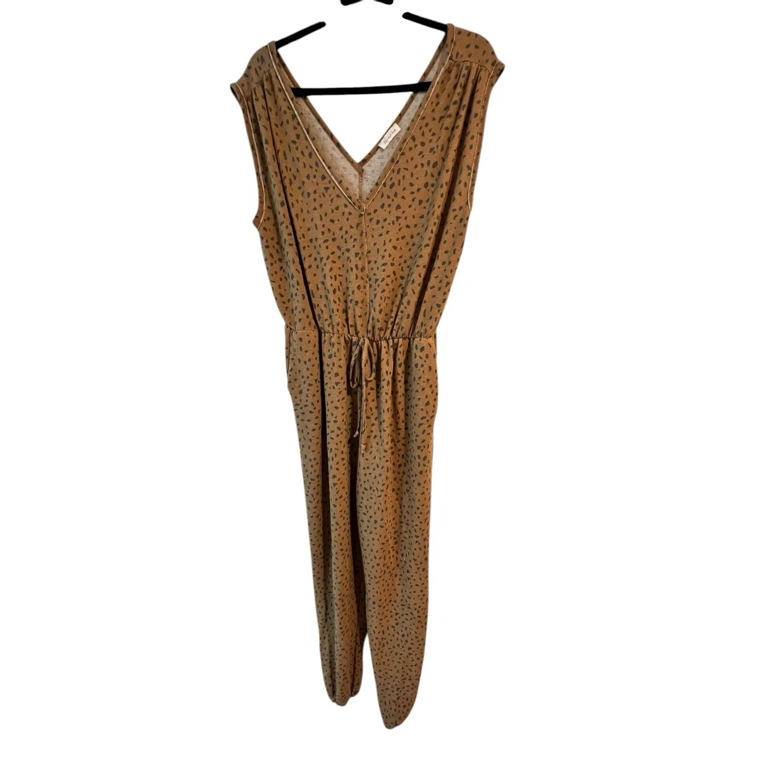 Bucketlist Brown Cheetah Dot jumpsuit‎ Large - Image 2