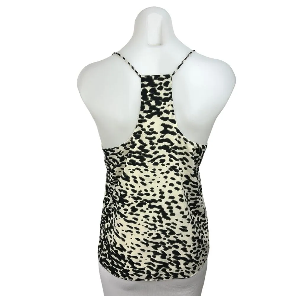 W118 by Walter Baker Animal Print Cream V Neck Sleeveless Tank Camisole Top Sz S - Image 2
