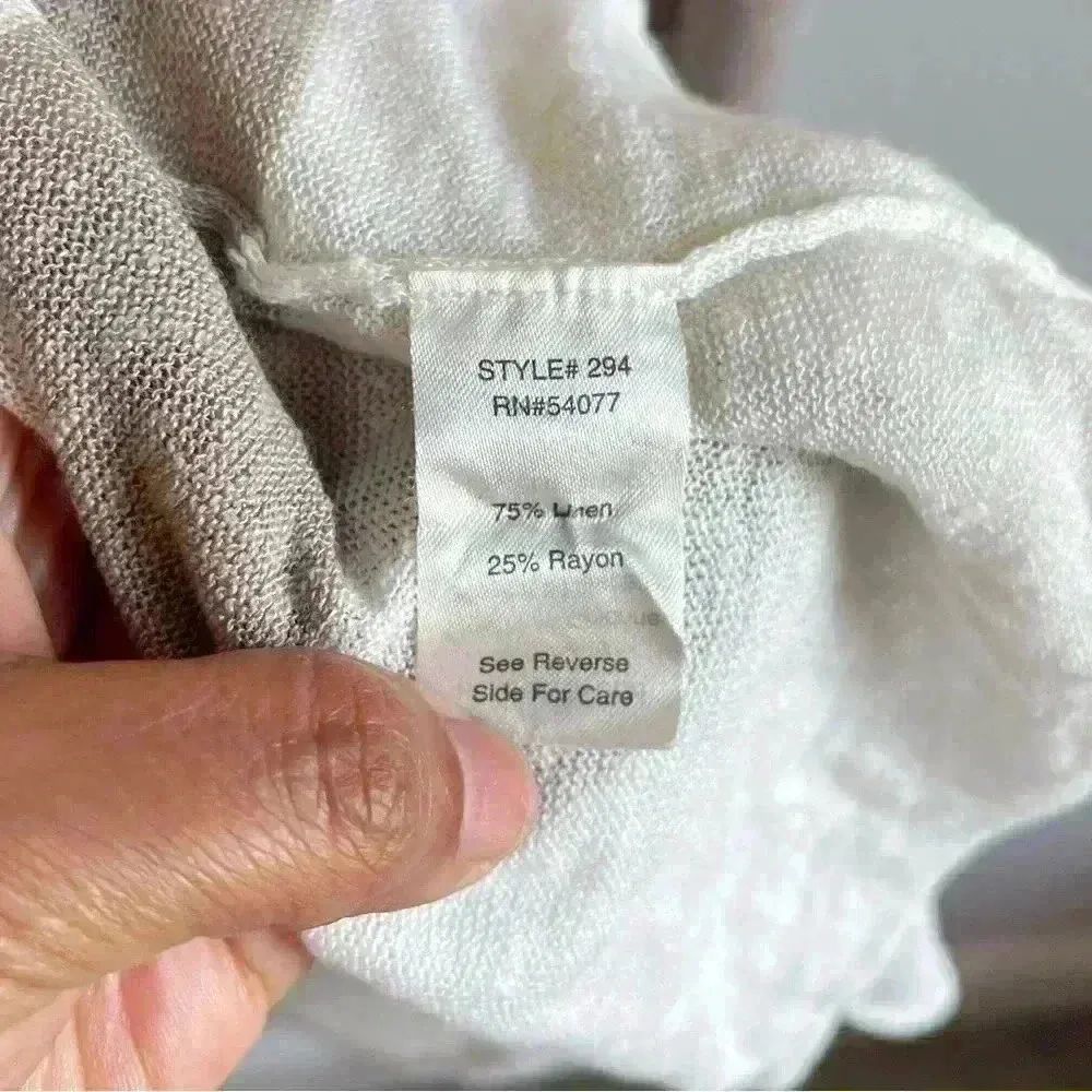 CAbi Women's Taupe Beige Bon Voyage Riviera Linen Blend Duster Sweater, Size M‎ - Image 9