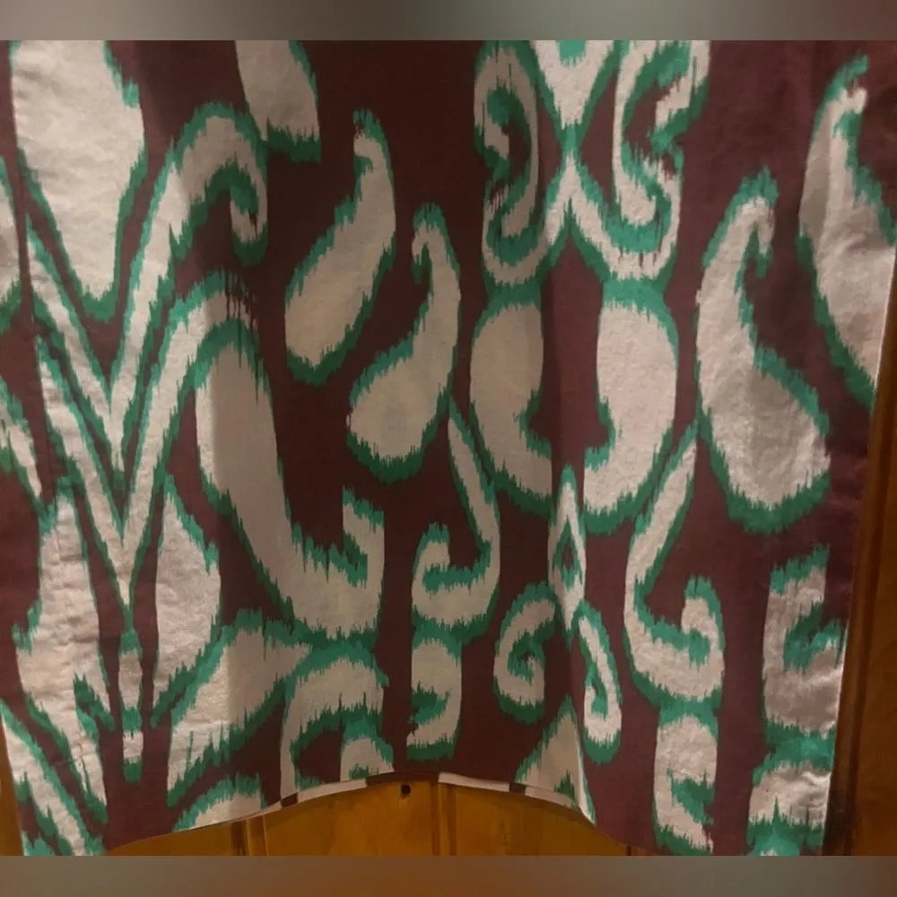 Zara Wide Leg Pant Brown and Green Size Xs Cotton Material - Image 8