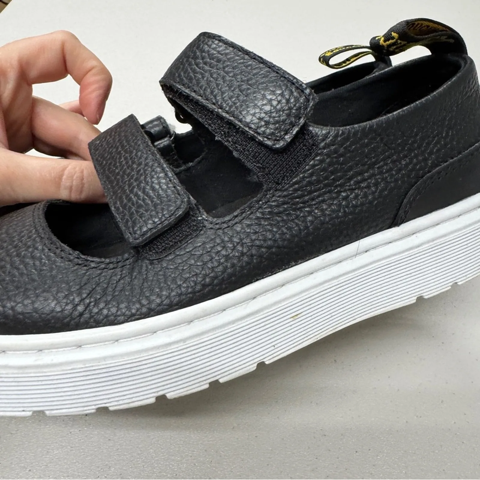 Dr Marten Black Leather Platform Strappy Shoes Womens 7 Mae Mary Jane Sandals - Image 3