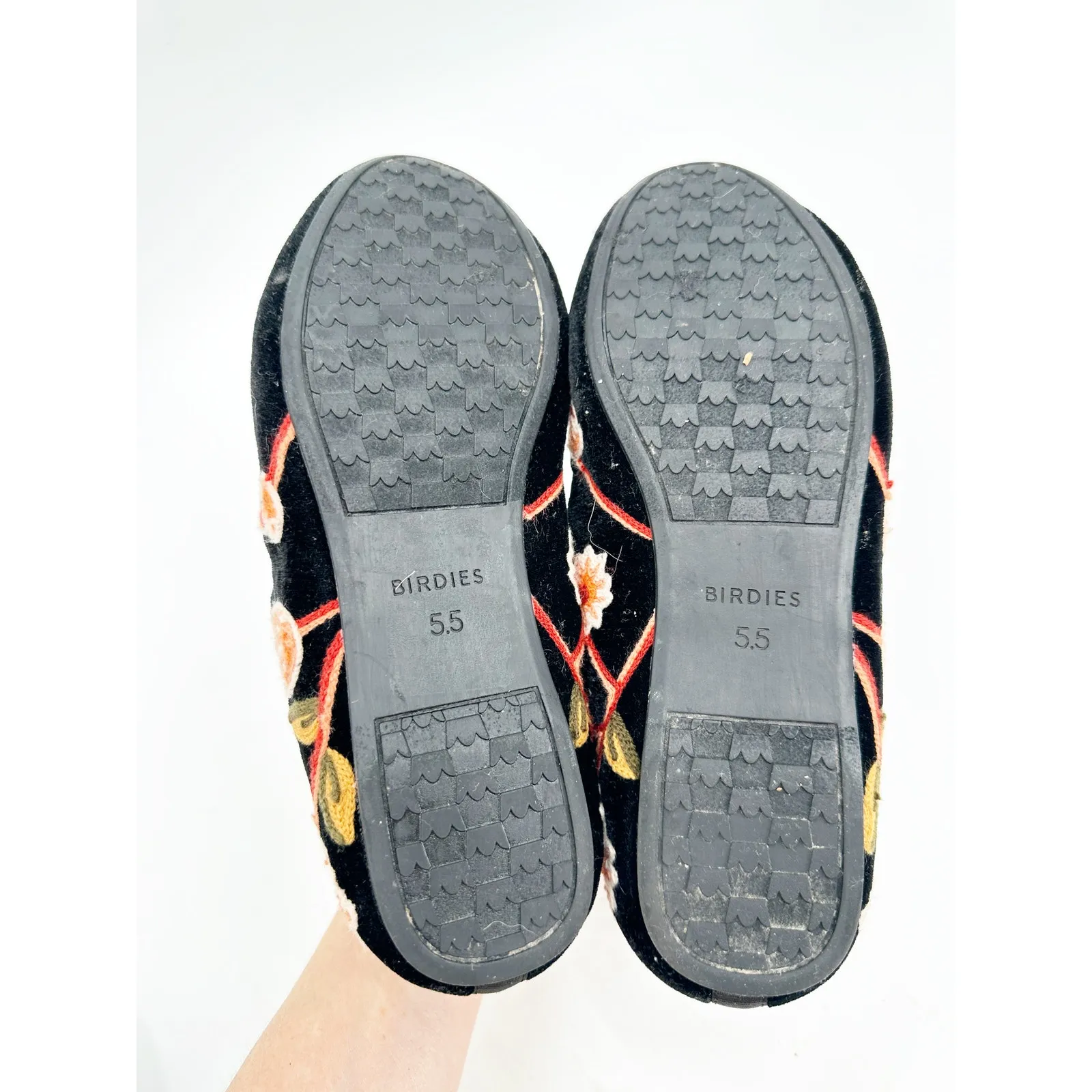 BIRDIES Starling Floral Embroidered Loafers Slip On 5.5 - Image 3