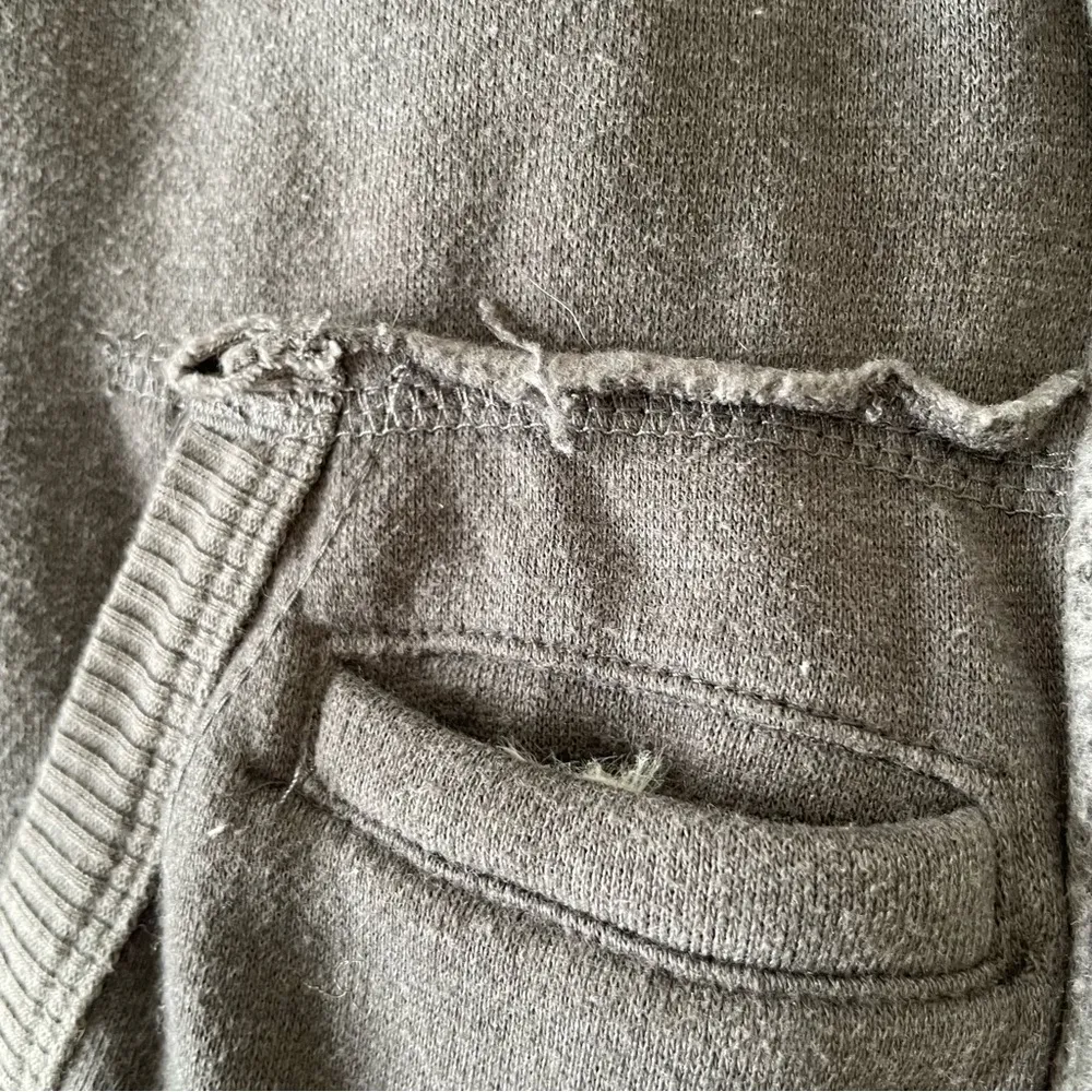 Disney Parks Disneyland 55 Years Faux Fur Hoodie Sweater Embroidered Grey Small - Image 3