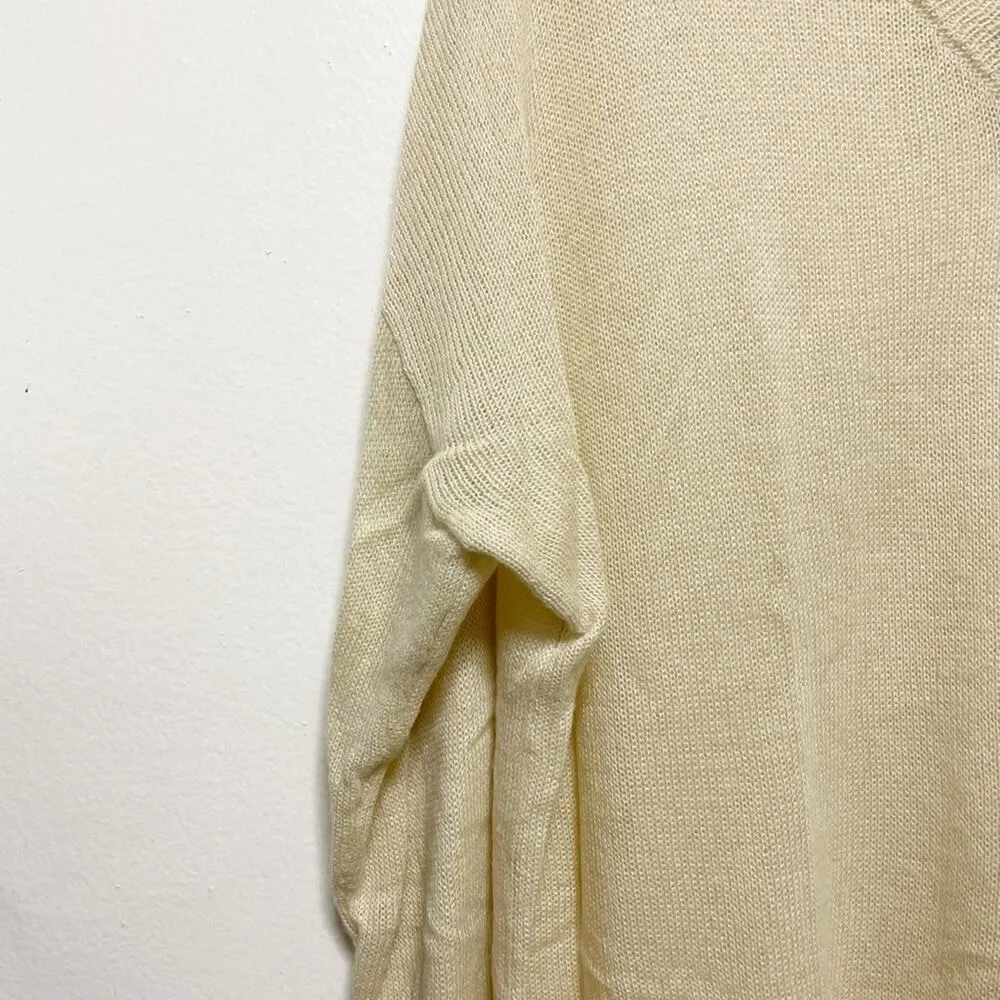 OAK + FORT Tan V-Neck Sweater - Image 3