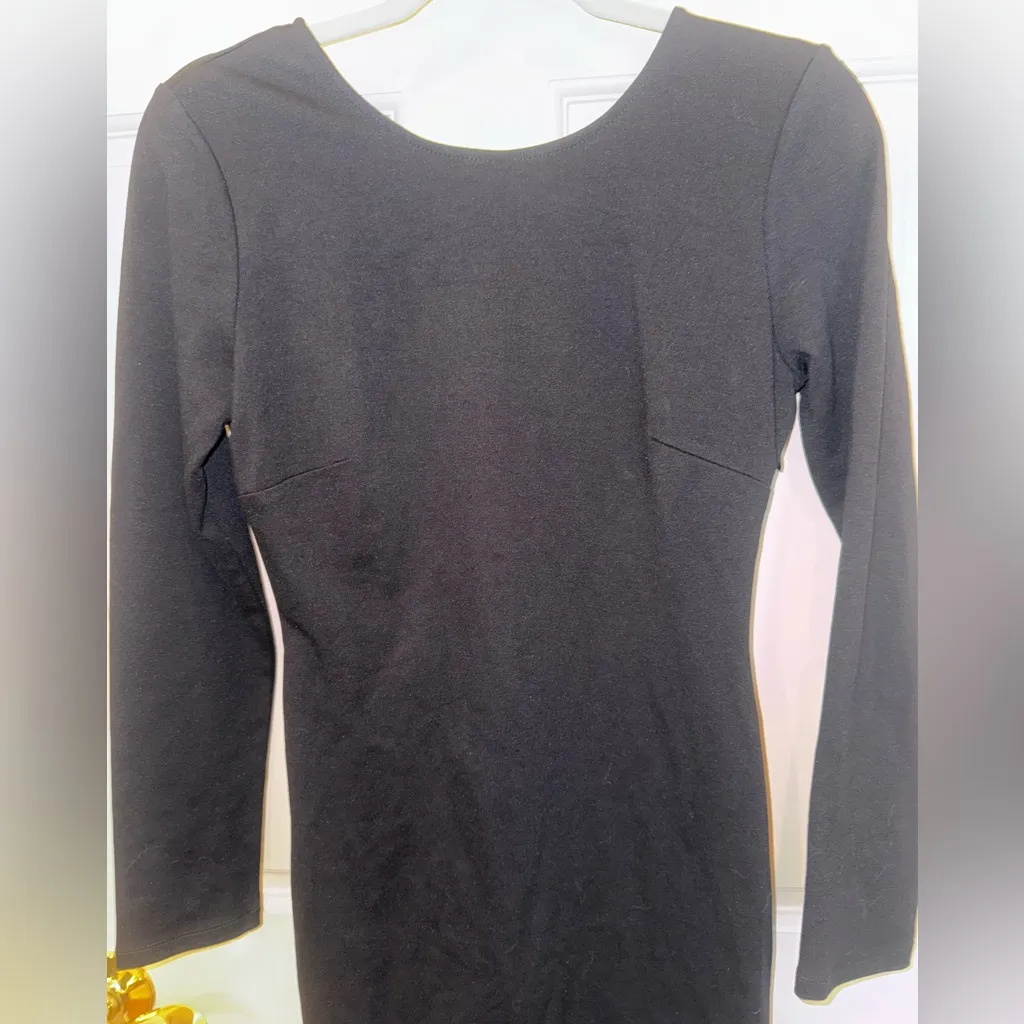 Lulu's Classic Black Long Sleeve Dress Size L - Image 3