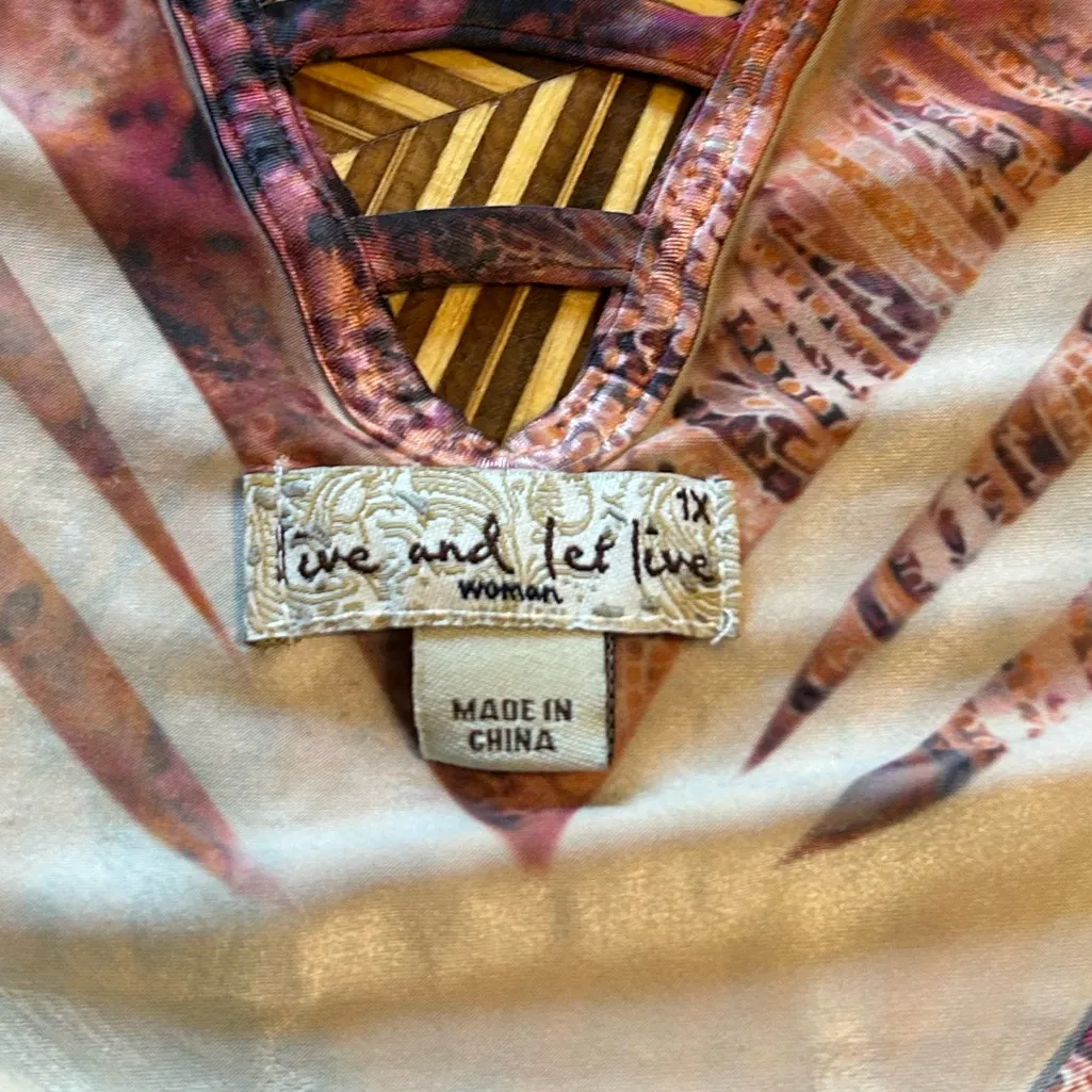 Boho Indie Peasant Multicolor Women's Top - Image 9